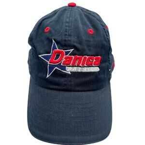 Danica Patrick NASCAR Racing Hat Navy Blue Red Star Logo Adjustable Strapback